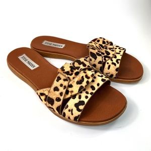 Steve Madden Animal print slip on sandals
